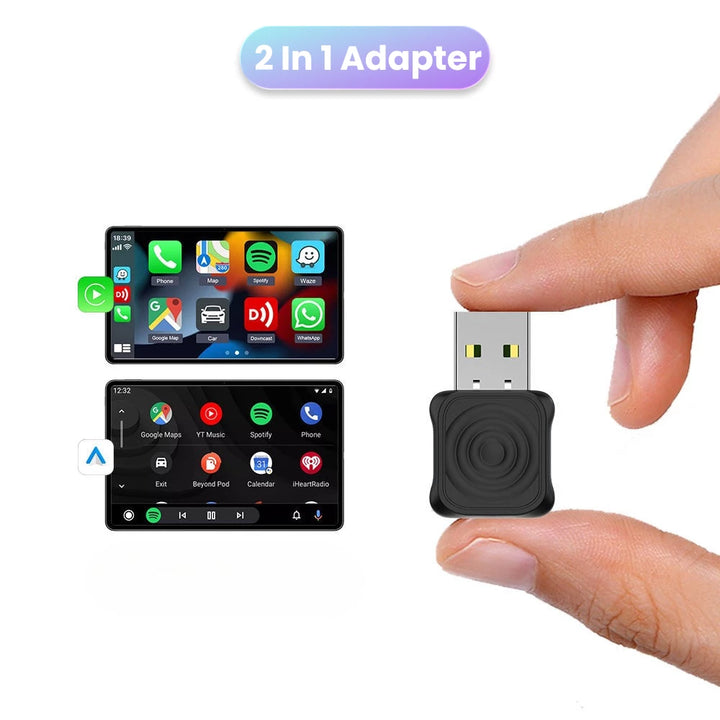 CarlinKit Draadloze CarPlay & Android Auto MINI-Ultra Adapter, 2-in-1 Draadloze Adapter Converteert Bedraad CarPlay/Android Auto naar Draadloos, Mini CarlinKit Draadloze CarPlay & Android Auto MINI-Ultra Adapter, 2-in-1 Draadloze Adapter Converteert Bedraad CarPlay/Android Auto naar Draadloos, Mini